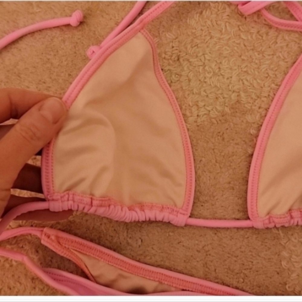 Pink Triangle Bikini Set Size S - Picture 4 of 4